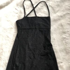Vintage 90s Guess black cross-back babydoll mini dress- Small